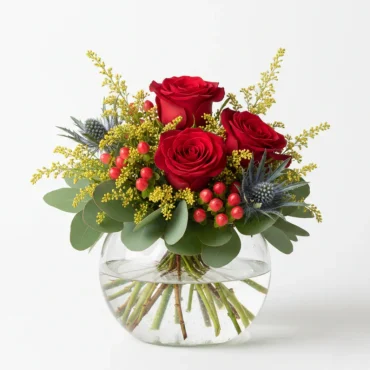 Crimson Elegance Vase Arrangement