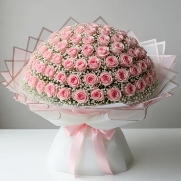 Luxury Blush 100 Light Pink Roses