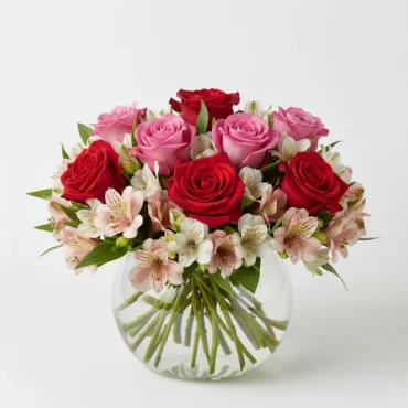 Rosy Harmony Vase Arrangement