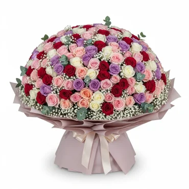 Pastel Delight 30 Mixed Roses Bouquet